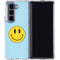 Blue Happy Face Galaxy Z Fold5 5G Clear Case