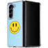 Blue Happy Face Galaxy Z Fold5 5G Clear Case