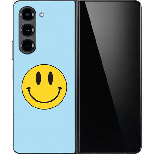 Blue Happy Face Galaxy Z Fold5 5G Skin