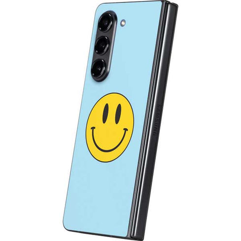 Blue Happy Face Galaxy Z Fold5 5G Skin