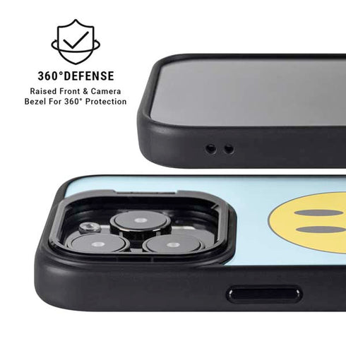 Blue Happy Face iPhone 14 Pro Max Kickstand Case