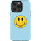 Blue Happy Face iPhone 15 Pro Impact Case