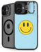 Blue Happy Face iPhone 16 Kickstand Case