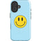 Blue Happy Face iPhone 16 Magsafe Impact Case