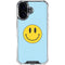 Blue Happy Face iPhone 16 Plus Clear Case
