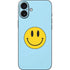 Blue Happy Face iPhone 16 Plus Skin