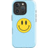 Blue Happy Face iPhone 16 Pro Impact Case