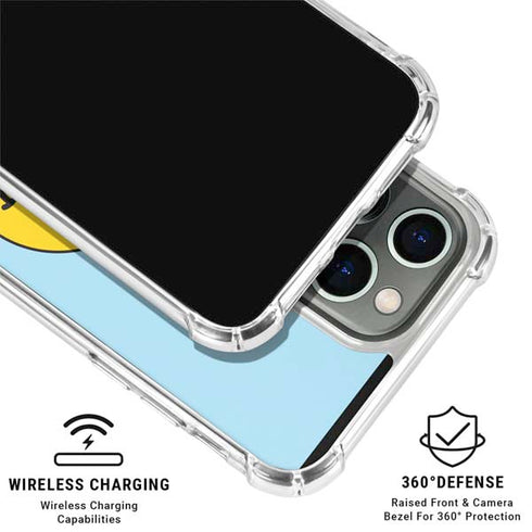 Blue Happy Face iPhone 16 Pro Max Clear Case
