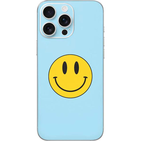 Blue Happy Face iPhone 16 Pro Max Skin