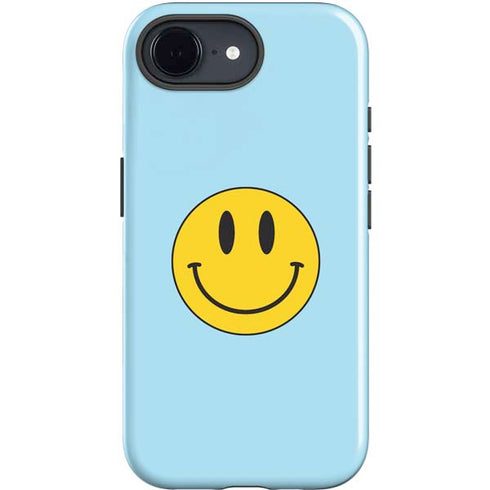 Blue Happy Face iPhone 16e Impact Case