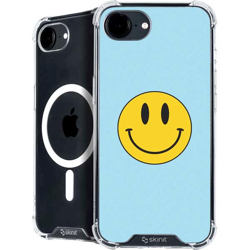 Blue Happy Face iPhone 16e MagSafe Case