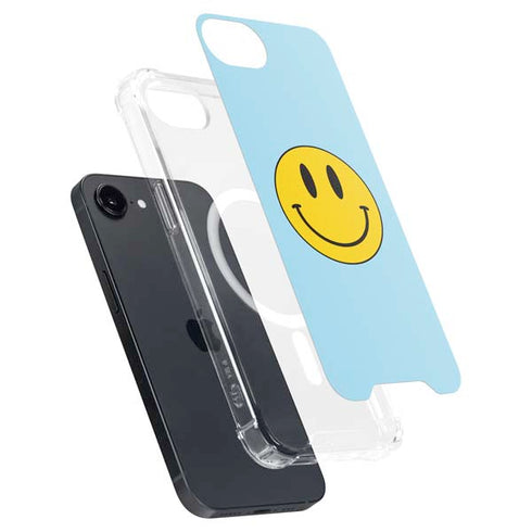 Blue Happy Face iPhone 16e MagSafe Case