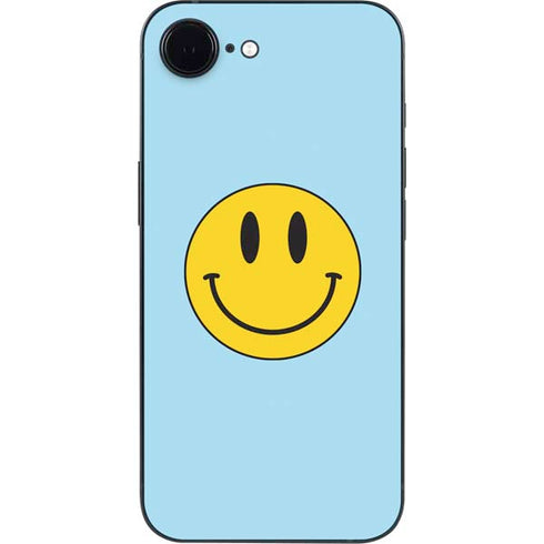 Blue Happy Face iPhone 16e Skin
