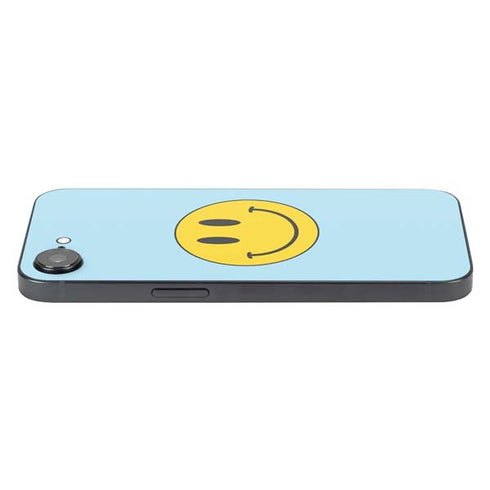 Blue Happy Face iPhone 16e Skin