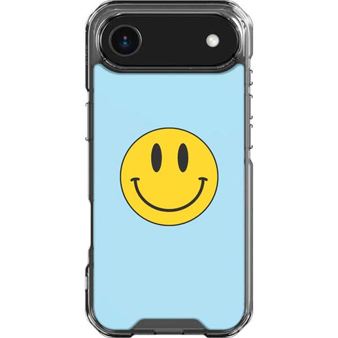 Blue Happy Face iPhone 17 Air Clear Case