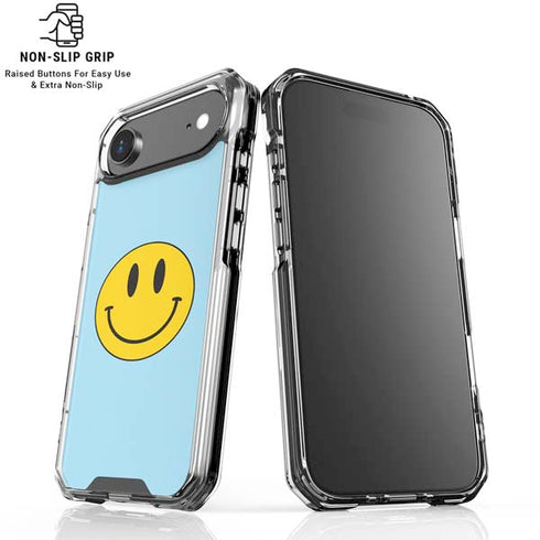 Blue Happy Face iPhone 17 Air Clear Case