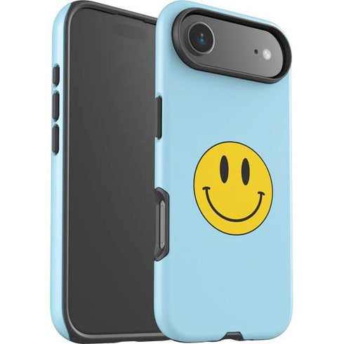 Blue Happy Face iPhone 17 Air Impact Case