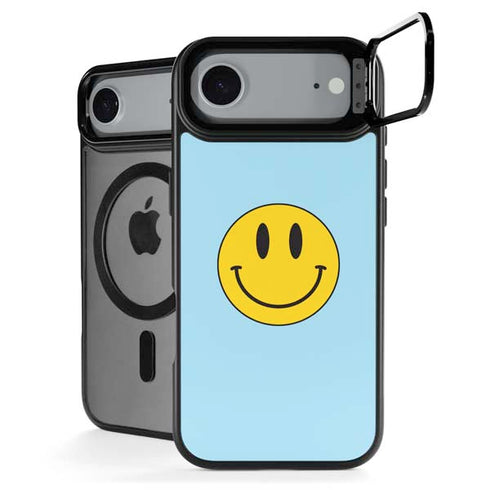 Blue Happy Face iPhone 17 Air Kickstand Case