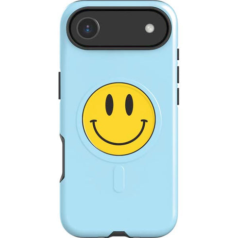 Blue Happy Face iPhone 17 Air Magsafe Impact Case