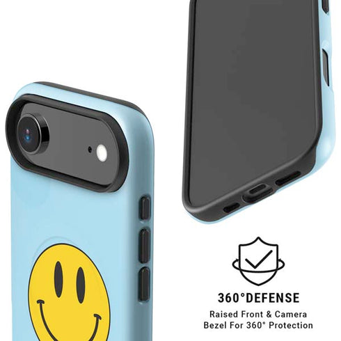 Blue Happy Face iPhone 17 Air Magsafe Impact Case