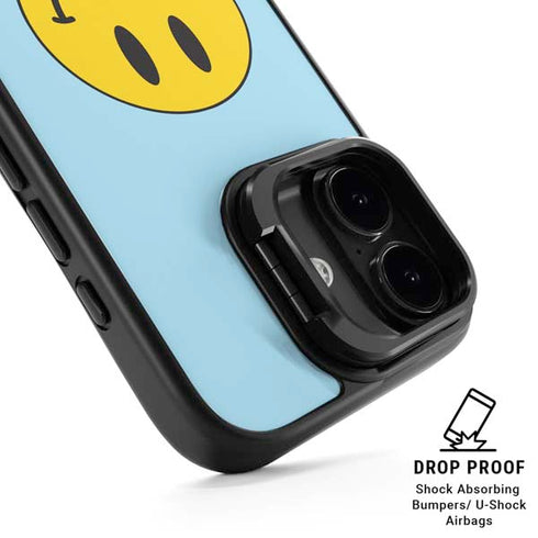 Blue Happy Face iPhone 17 Kickstand Case