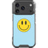 Blue Happy Face iPhone 17 Pro Clear Case