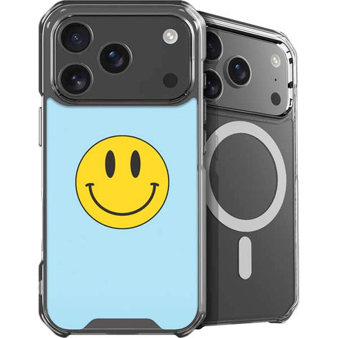Blue Happy Face iPhone 17 Pro MagSafe Case