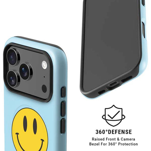 Blue Happy Face iPhone 17 Pro Max Magsafe Impact Case