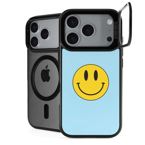 Blue Happy Face iPhone 18 Pro Max Kickstand Case