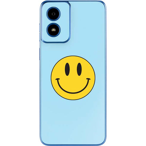 Blue Happy Face Moto G Play 4G (2024) Skin