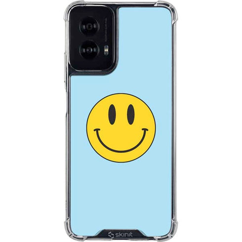 Blue Happy Face Moto G Power 5G (2024) Clear Case