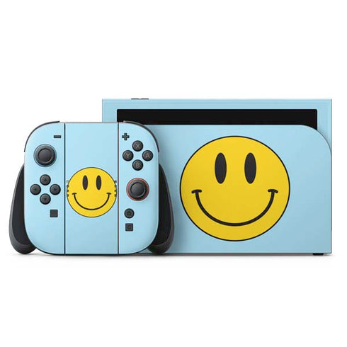 Blue Happy Face Nintendo Skins