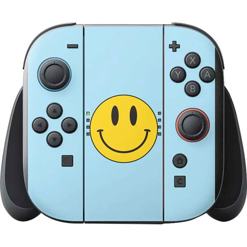 Blue Happy Face Nintendo Switch 2 (2025) with Joy-Con Skin