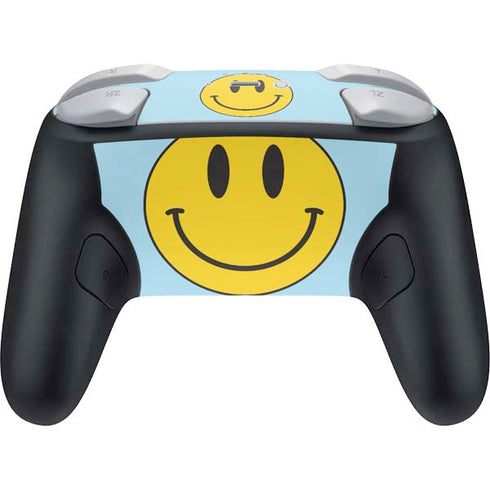 Blue Happy Face Nintendo Switch 2 (2025) Pro Controller Skin