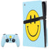Blue Happy Face PS5 Pro Disk Bundle Skin