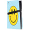 Blue Happy Face PS5 Pro Disk Console Skin