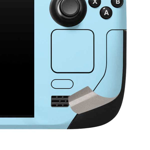 Blue Happy Face Steam Deck Handheld Gaming Computer Skin