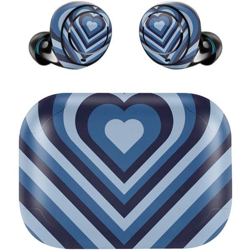 Blue Heart Pattern Amazon Echo Buds Skin