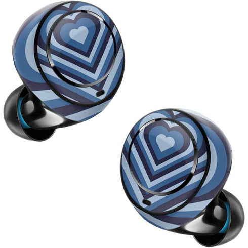 Blue Heart Pattern Amazon Echo Buds Skin