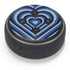 Blue Heart Pattern Amazon Echo Dot Skin