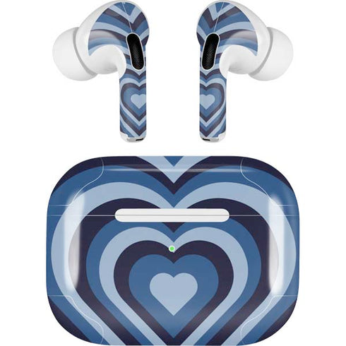 Blue Heart Pattern Apple AirPods Pro Skin