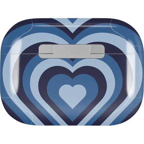 Blue Heart Pattern Apple AirPods Pro Skin