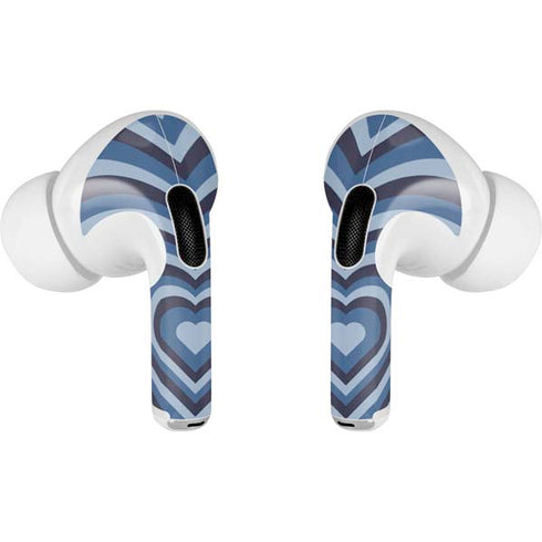Blue Heart Pattern Apple AirPods Pro Skin