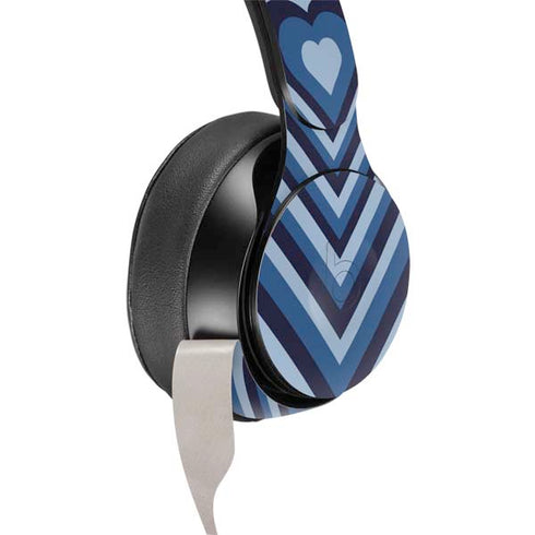 Blue Heart Pattern Beats Solo Pro Skin