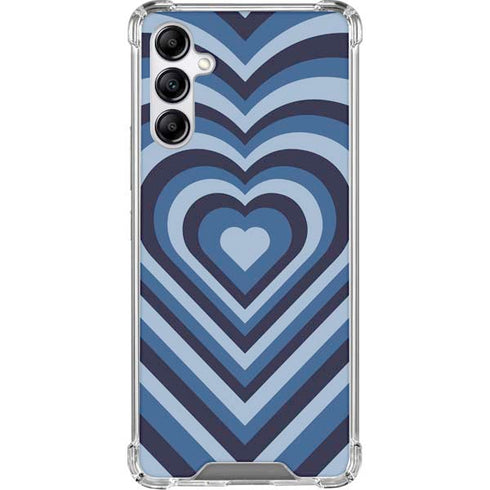 Blue Heart Pattern Gabb Phone 4 Clear Case