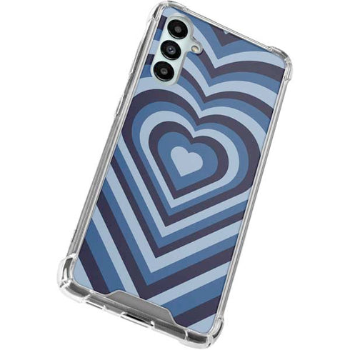 Blue Heart Pattern Gabb Phone 4 Clear Case