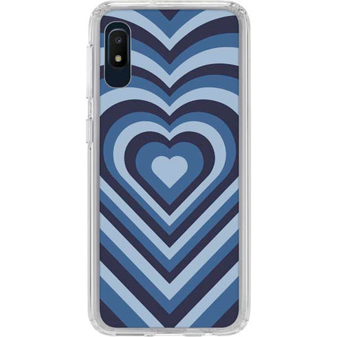 Blue Heart Pattern Galaxy Cases