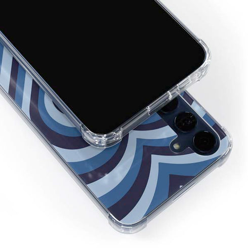 Blue Heart Pattern Galaxy A35 5G Clear Case