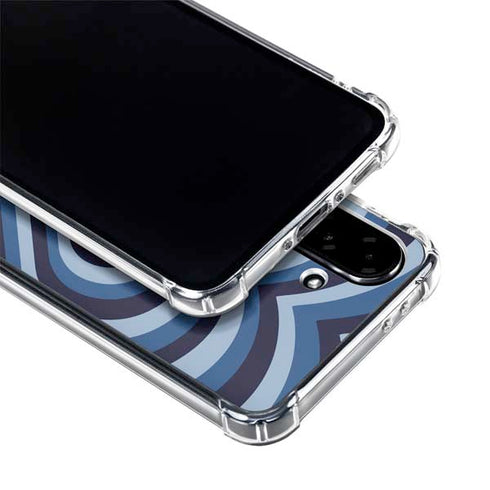 Blue Heart Pattern Galaxy A36 5G Clear Case