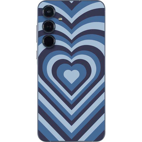 Blue Heart Pattern Galaxy A55 5G Skin